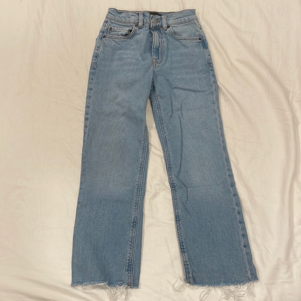 ASOS Light Wash, Mid-Rise Straight Leg Jeans